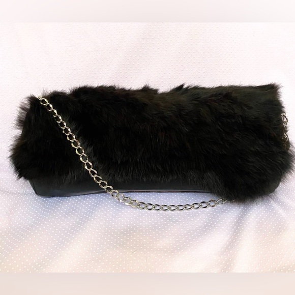 Michelle Monroe vintage leather and fur clutch(RARE) - Picture 1 of 12